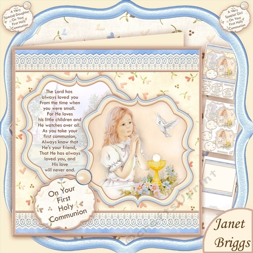 First Holy Communion Girl & Dove 8x8 Mini Kit