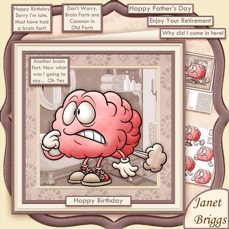 Brain Farts 7.5 Decoupage Mini Kit Various Occasions