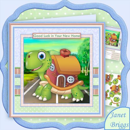 New Home Tortoise 8x8 Decoupage Mini Kit