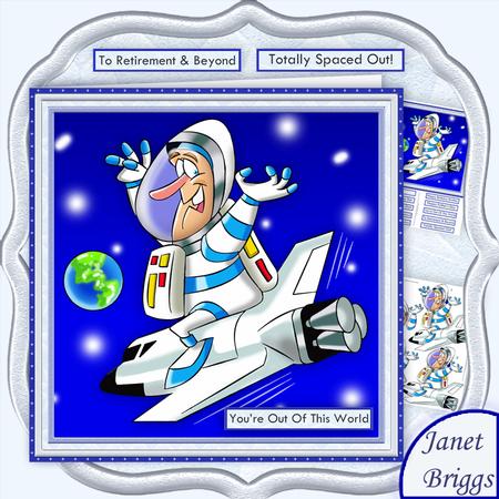 You're Out of This World 8x8 Decoupage Mini Kit for Men
