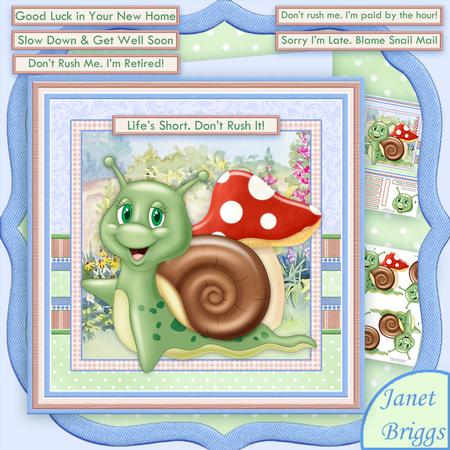 What's the Rush Humorous All Occasions Decoupage Mini Kit
