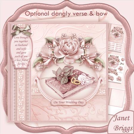 Wedding or Anniversary Bible Rings Roses Dusky Pink Mini Kit
