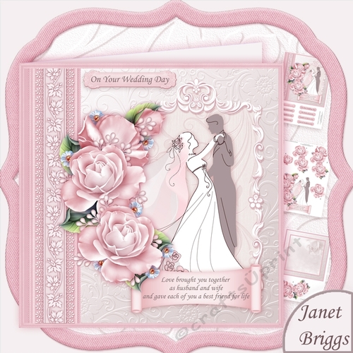 BRIDE & GROOM 1ST DANCE Wedding Day 8x8 Decoupage Mini Kit
