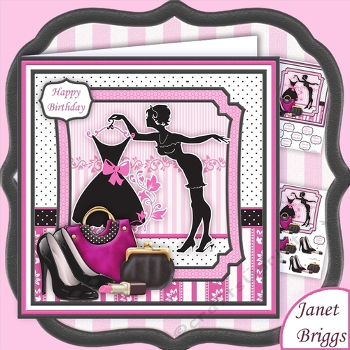 LITTLE BLACK DRESS & ACCESSORIES 8x8 Decoupage Mini Kit