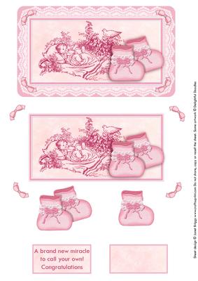 Vintage New Baby Girl Toppers