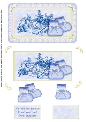 Vintage New Baby Boy Toppers