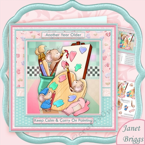 MONET MICE Artists 8x8 Decoupage Mini Kit