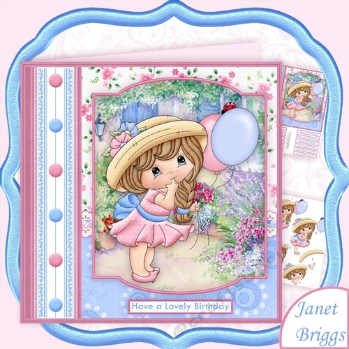 IZZYS BALLOONS 8x8 Birthday Decoupage Mini Kit