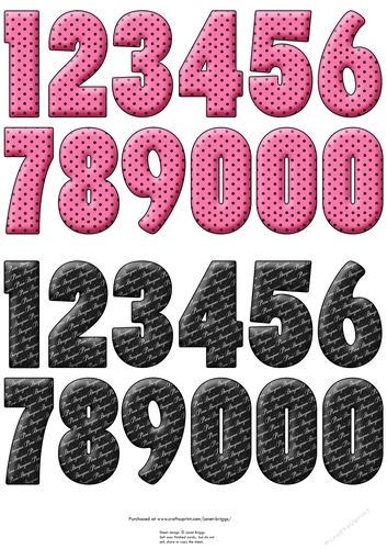 Age Numbers for Create Any Name Fashion Accessories Kit on cup424185_68