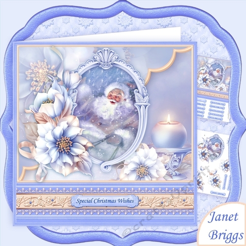 SANTA CLAUS & FROSTED FLORALS 8x8 Christmas Mini Kit