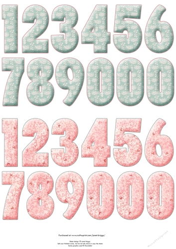 Age Numbers for Create Any Name Baby Girl Kit on cup422369_68