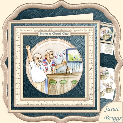 OLDIES DOWN THE PUB 8x8 Decoupage Mini Kit