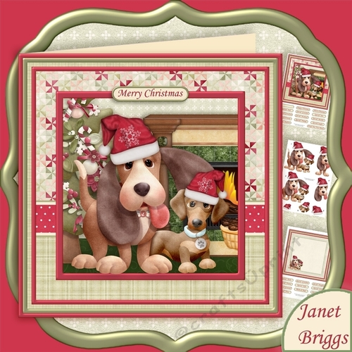 CHRISTMAS FUR BUDDIES 8x8 Decoupage & Insert Kit