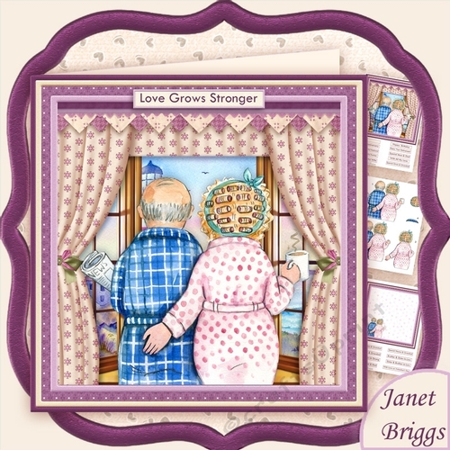 Romantic Oldies 8x8 Birthday Retirement Anniversary Decoupage Kit