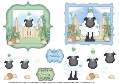 Friends Frog & Ewe Toppers & Decoupage