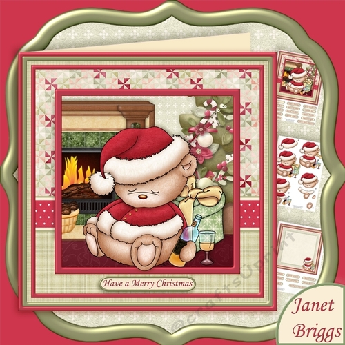 BOOZY CHRISTMAS 8x8 Decoupage & Insert Mini Kit