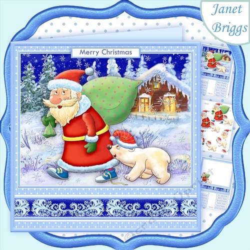 SANTAS LITTLE HELPER 7.8 Christmas Decoupage & Insert Mini Kit