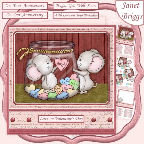 YOU HAVE MY MICEY HEART All Occasions 7.5 Decoupage & Insert Mini Kit