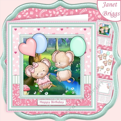 LOVE IS IN THE AIR 8x8 Decoupage & Insert All Occasions Mini Kit