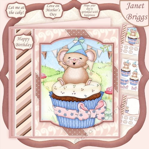 TOP OF THE CUPCAKE WORLD 8x8 Decoupage & Insert Mini Kit