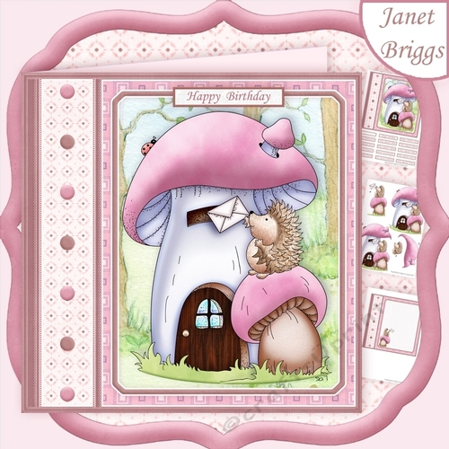 HEDGEHOGS HOUSE 7.5 Decoupage & Insert Mini Kit