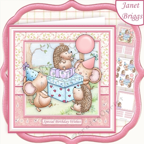 PARTY PRESSIE TIME 8x8 Decoupage & Insert Birthday Mini Kit