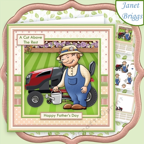A CUT ABOVE THE REST 8x8 Gardening Decoupage & Insert Mini Kit 