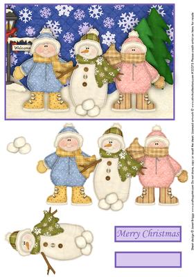 Snowman and Friends Topper and Decoupage