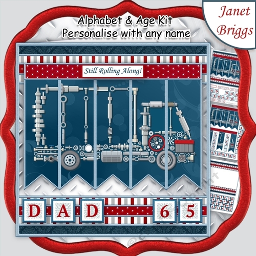LORRY or VAN DRIVER 7.5 Alphabet and Age Quick Card Kit Create Any Name