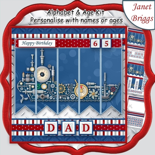 SHIP 7.5 Alphabet and Age Quick Card Kit Create Any Name