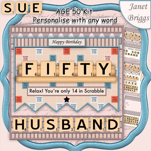 50 IN SCRABBLE 7.5 Alphabet Quick Card Kit Create Any Name
