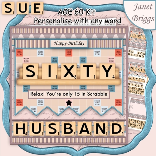 60 IN SCRABBLE 7.5 Alphabet Quick Card Kit Create Any Name