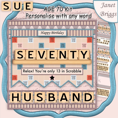 70 IN SCRABBLE 7.5 Alphabet Quick Card Kit Create Any Name