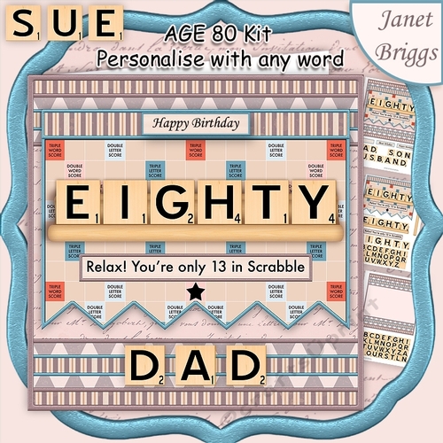80 IN SCRABBLE 7.5 Alphabet Quick Card Kit Create Any Name
