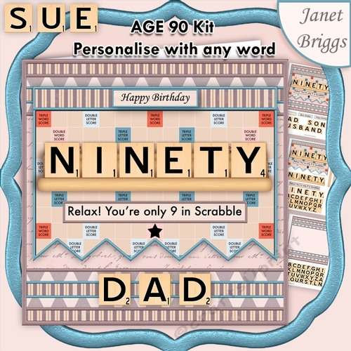 90 IN SCRABBLE 7.5 Alphabet Quick Card Kit Create Any Name
