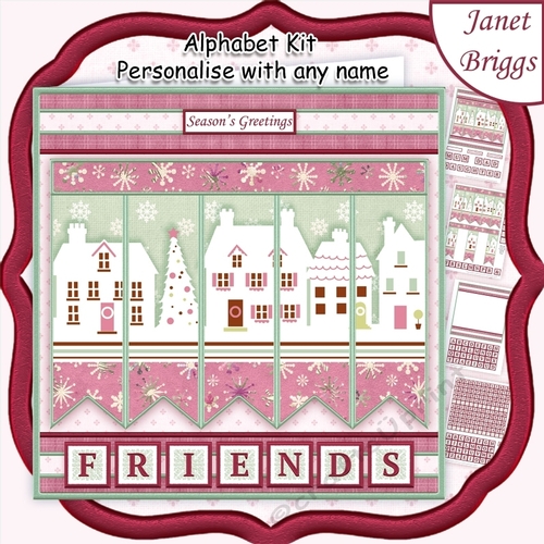 OUR HOUSE TO YOURS Christmas 7.5 Quick Card Kit Create Any Name Alphabet in 2 sizes