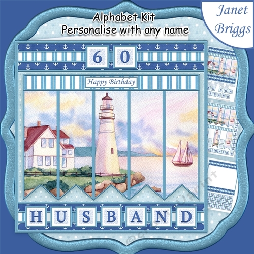 LIGHTHOUSE 7.5 Alphabet and Age Quick Card Kit Create Any Name