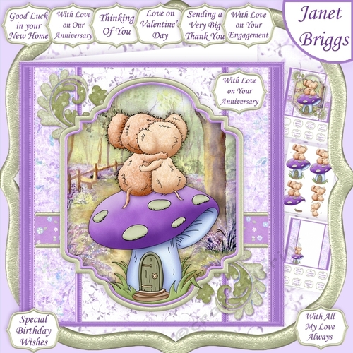 TOGETHER MICE 8x8 Decoupage & Insert Mini Kit All Occasions
