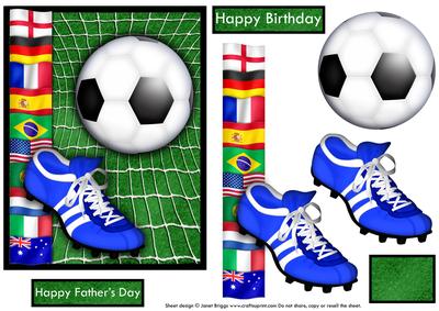Football World Cup Fever Fathers Day or Birthday
