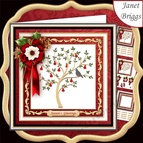 PARTRIDGE IN A PEAR TREE 7.7 Decoupage & Insert Mini Kit