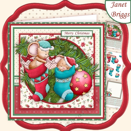 HAVE YOURSELF A MERRY MICEY CHRISTMAS 8x8 Decoupage & Insert Mini Kit