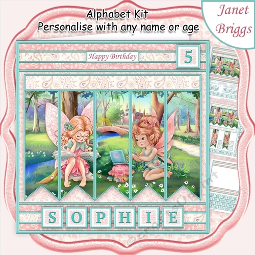 FAIRYLAND 7.5 Alphabet and Age Quick Card Kit Create Any Name