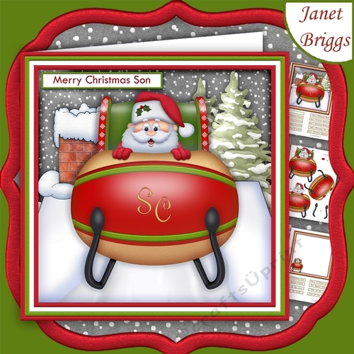 SANTAS SAFE LANDING 7.5 Decoupage & Insert Mini Kit