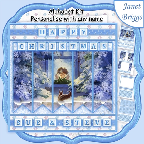 ITS COLD OUT HERE Christmas 7.5 Quick Card Kit Create Any Name Alphabet in 2 sizes