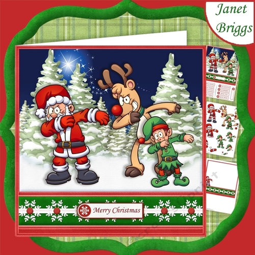 SANTA & PALS DABBING Christmas Decoupage for Teenagers & Children