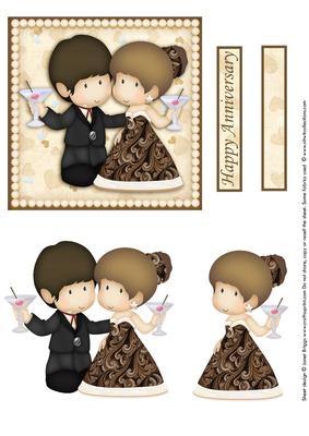 Wedding Anniversary Couple Celebrations Quick Card