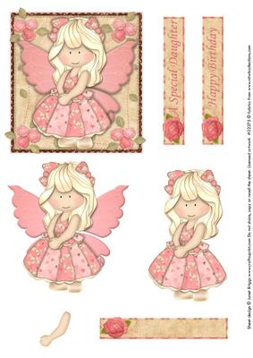 Rose Flower Fairy Topper and Decoupage