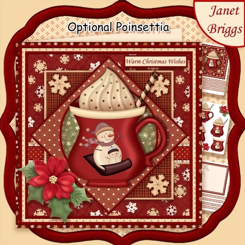 WARM WINTER WISHES 7.5 Christmas Decoupage & Insert Mini Kit