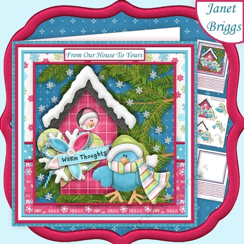 FROM OUR HOUSE TO YOURS 7.5 Christmas Decoupage & Insert Mini Kit
