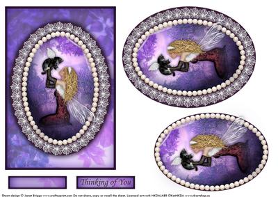 Fantasy Scene Cat and Fairy Toppers